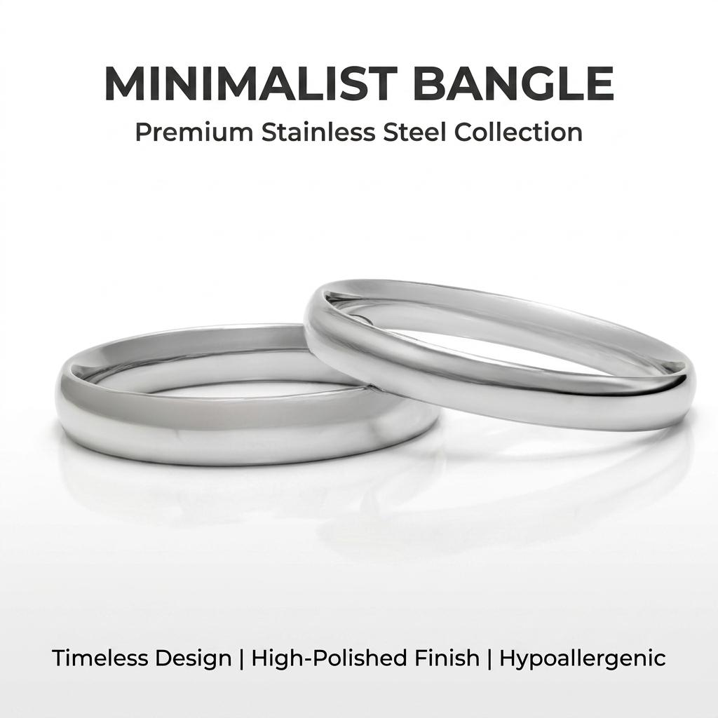 Silver Color Round Ring Bangle Stainless Steel Layering Curved Bracelet for Women Fashion Jewelry Gift 10/12mm