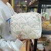 Cute Pink Women's Cosmetic Bag Make Up Case Quilted Cotton Travel Storage Bags Portable Wash Bag Clutch Purse Handbags Mommy Bag