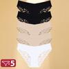 5 шт./компл. прозрачное кружевное нижнее белье с цветочным узором бесшовное треугольное нижнее белье сексуальные облегающие трусики для женщин удобные трусики