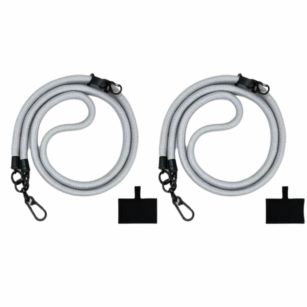 2 Pcs Metal Polyester Cell Phone Lanyard 10MM Crossbody Lanyard Durable Phone Lanyard  Headset