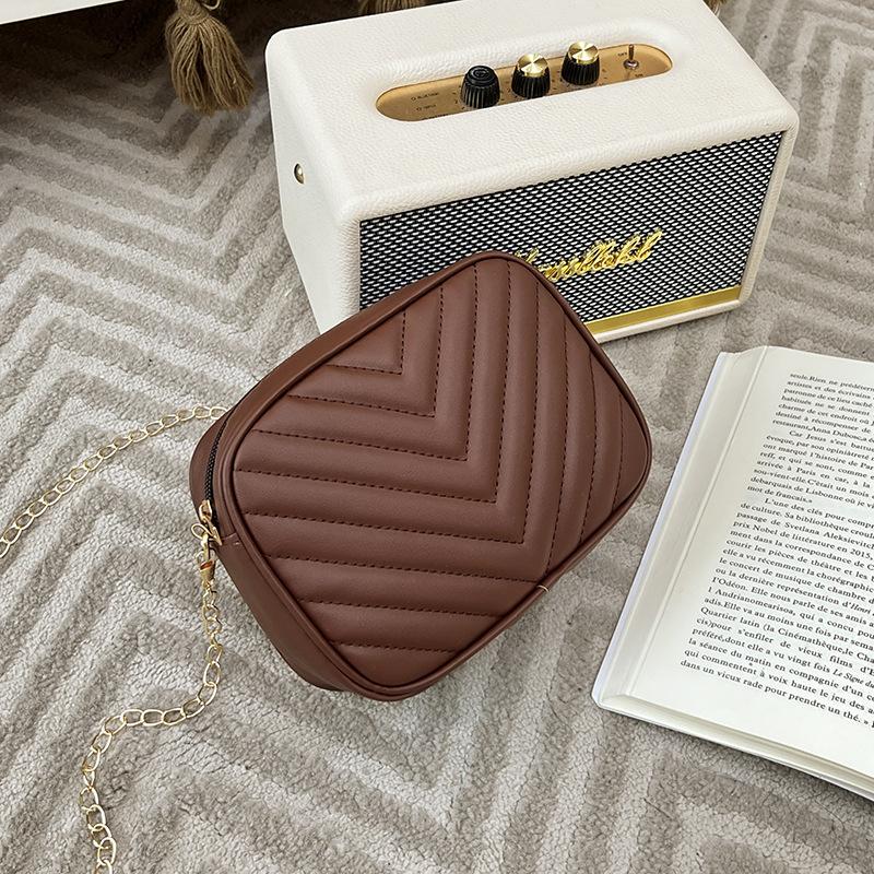 Сумка из ромбовидной вышивальной нити, женская новая ретро женская сумка, сумка-мессенджер на цепочке, модная и простая маленькая квадратная сумка