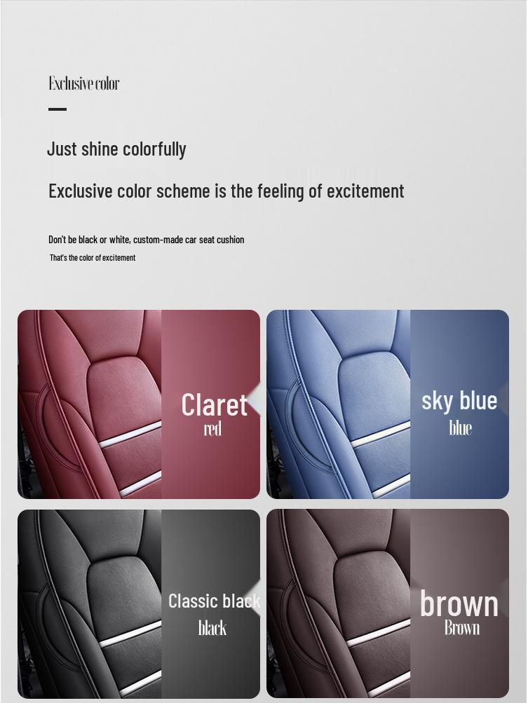 Кожаные чехлы на сиденья Mercedes-Benz C/E/GLC/A-Class – Полный охват, Всесезонная подушка