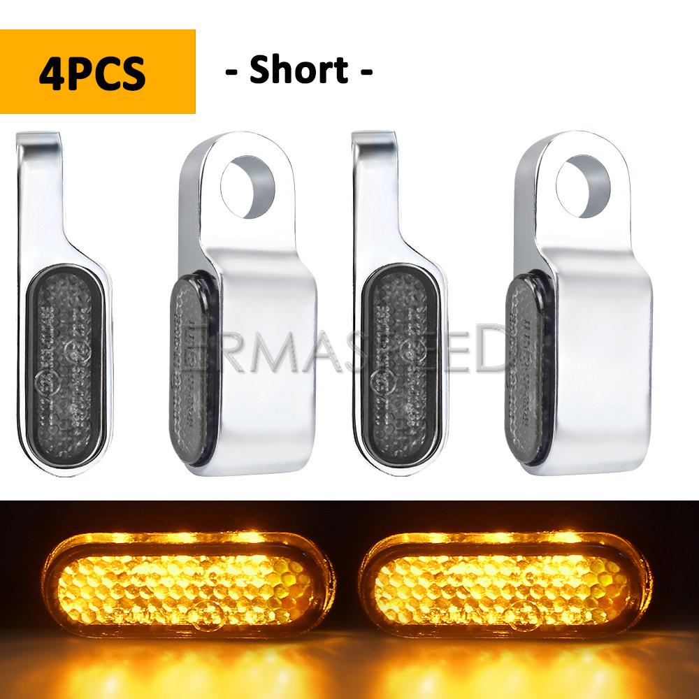 Руль светодиодный фонарик для мотоцикла Янтарный мини-проточная вода 12 В IP68 Водонепроницаемый указатель поворота Лампа Индикаторы Мото