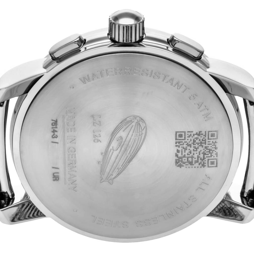Watch Los Angeles Blue Dial Stainless Steel Quartz 42MM Germany Watch Silver [Zeppelin] 7614-M3 Men's [Item]