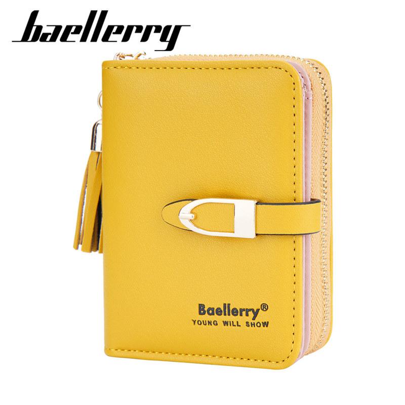 Baellerry Модные женские короткие кошельки на молнии, держатель для карт, классический кошелек для монет, милые сумки для карт