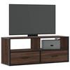 VidaXL TV Stand Brown Oak 100x31x39.5cm Engineered Wood and Metal, TV Stand, Media Cabinet, TV Console, HiFi Furniture, 848933