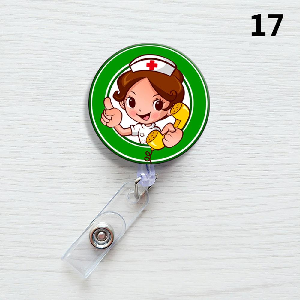 1PC Nurse ID Name Card Badge Reel Doctor Clips Name Card Holder Card Holder Clip Office Supplies Badge Holder Clip