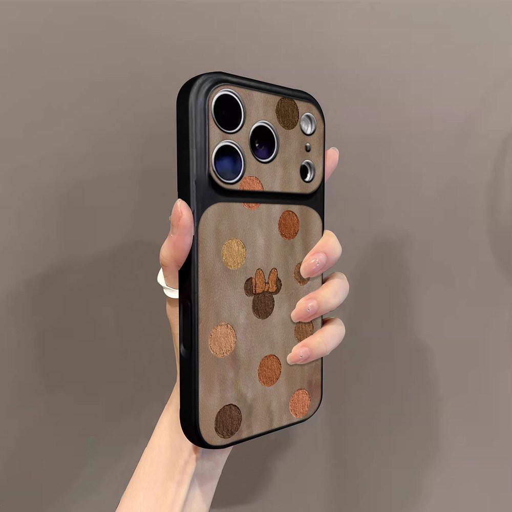 Чехол для мобильного телефона iPhone17promax с принтом в горошек, защитой от отпечатков пальцев, Микки Маус, Apple 16pro, новый 15pro, нишевый