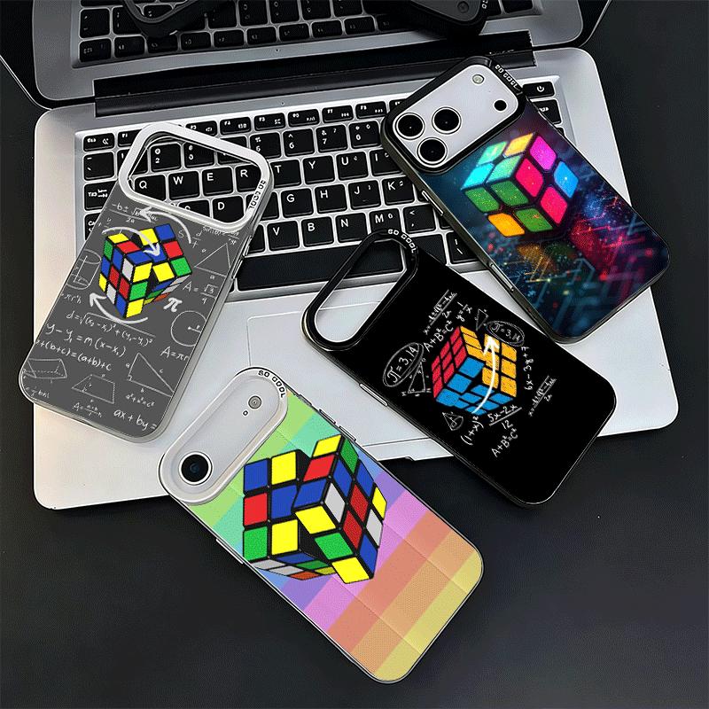 Rubik Cube Formula Spoofs Math Soft Phone Case for iPhone 15 16 17 Pro Max 17Air 16E 14 Plus 13 12 Mini Shockproof Cover Back Sh