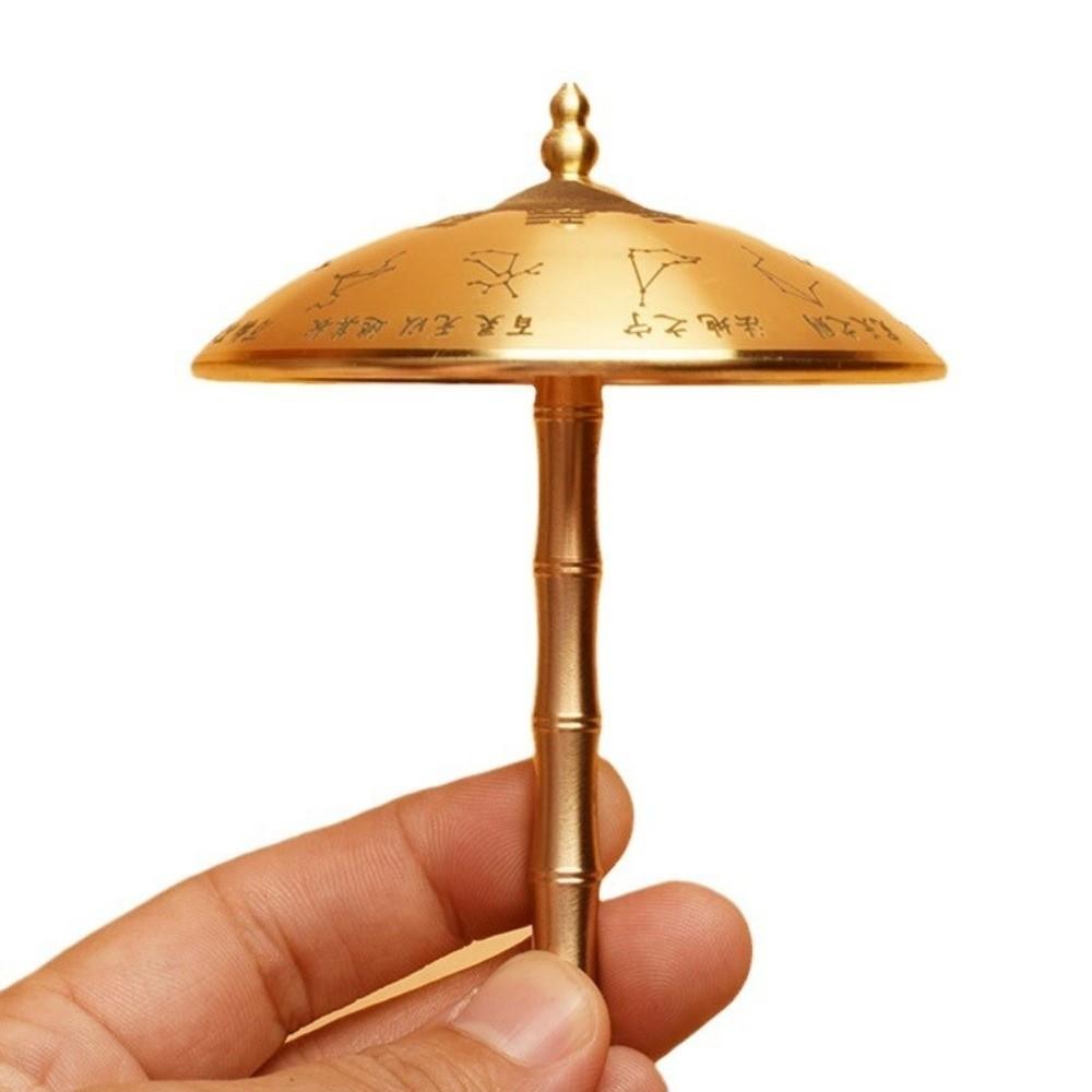 Traditional Brass Umbrella Statue Unique Decorative Umbrella Office Display