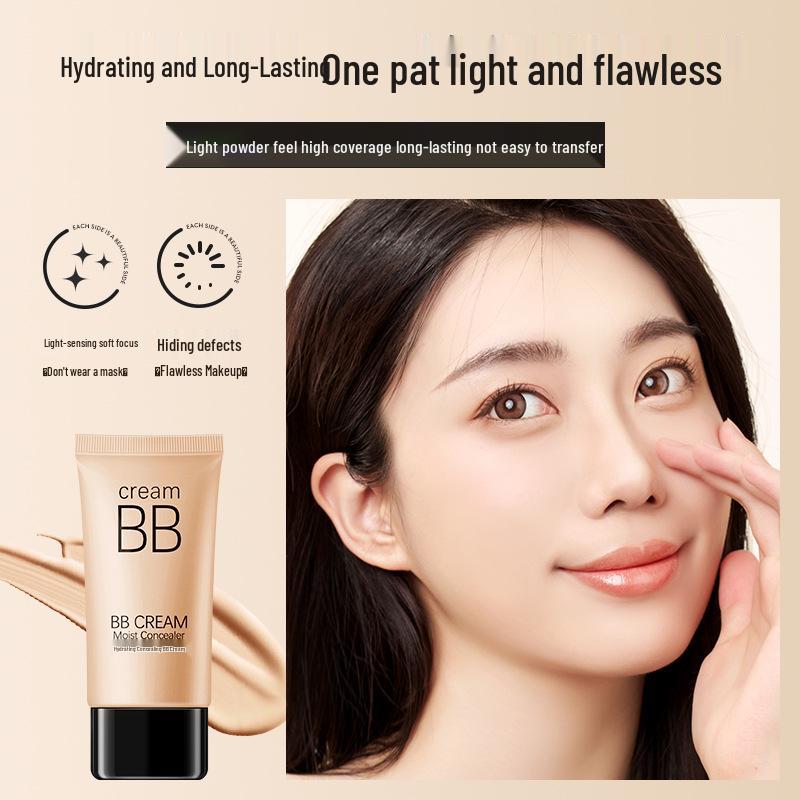 HEYXI Han Yuanyi Увлажняющий BB-крем: Водостойкий, потостойкий, не скатывающийся тональный консилер для стойкого макияжа.