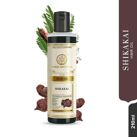 KHADI NATURAL Масло для волос Шикакай 210мл|Травяное масло для волос | Укрепляет волосяные фолликулы | Подходит для всех типов волос