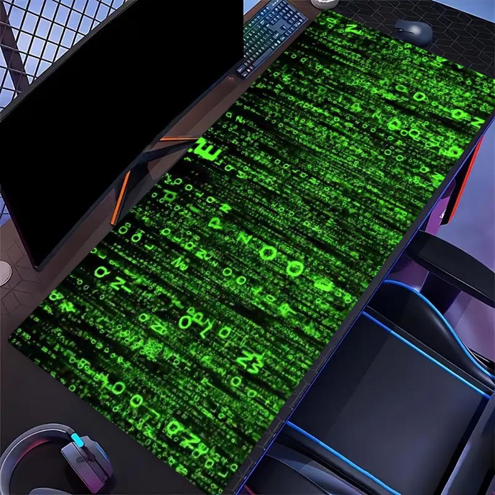 Игровая мышь-коврик Matrix Code Расширенный Нескользящая резиновая основа Большой коврик для стола Гладкая поверхность Для ПК Ноутбука Офис Игровой Декор