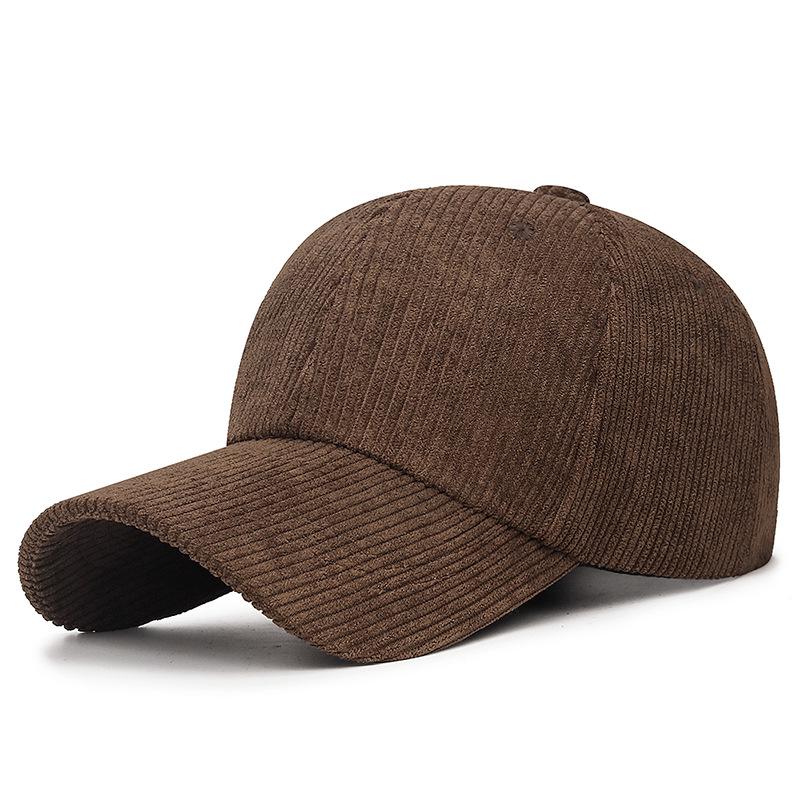 Women's Korean Style Corduroy Duckbill Hat - Versatile Autumn/Winter Sunshade Baseball Cap