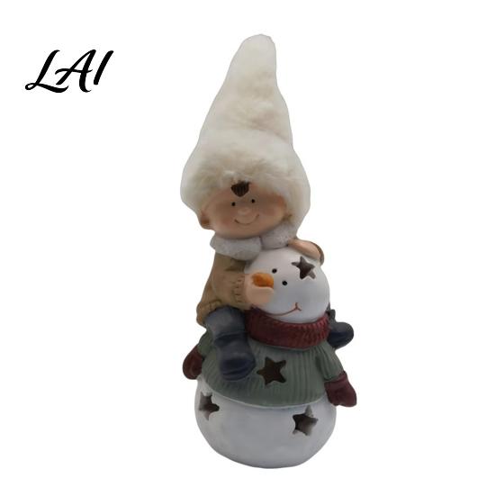 Unique Holiday Gift Ideas Christmas Luminous Ornament Durable Resin with Warm LED Light Design Whimsical Home Accents Add Festive Atmosphere