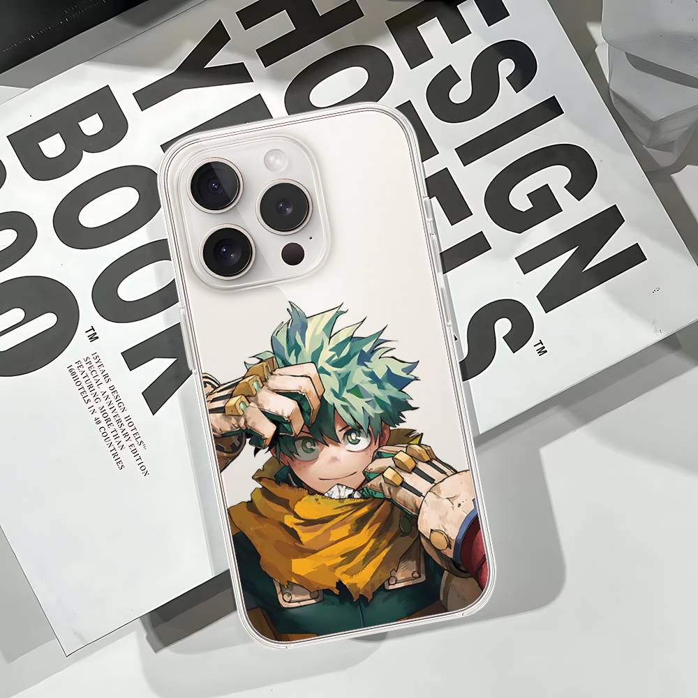 Чехол для телефона Аниме М-Моя геройская академия Для iPhone 17 16e 16 15 14 13 12 11 Mini Air Pro Max X 7 8 Plus Прозрачная Мягкая Задняя Крышка