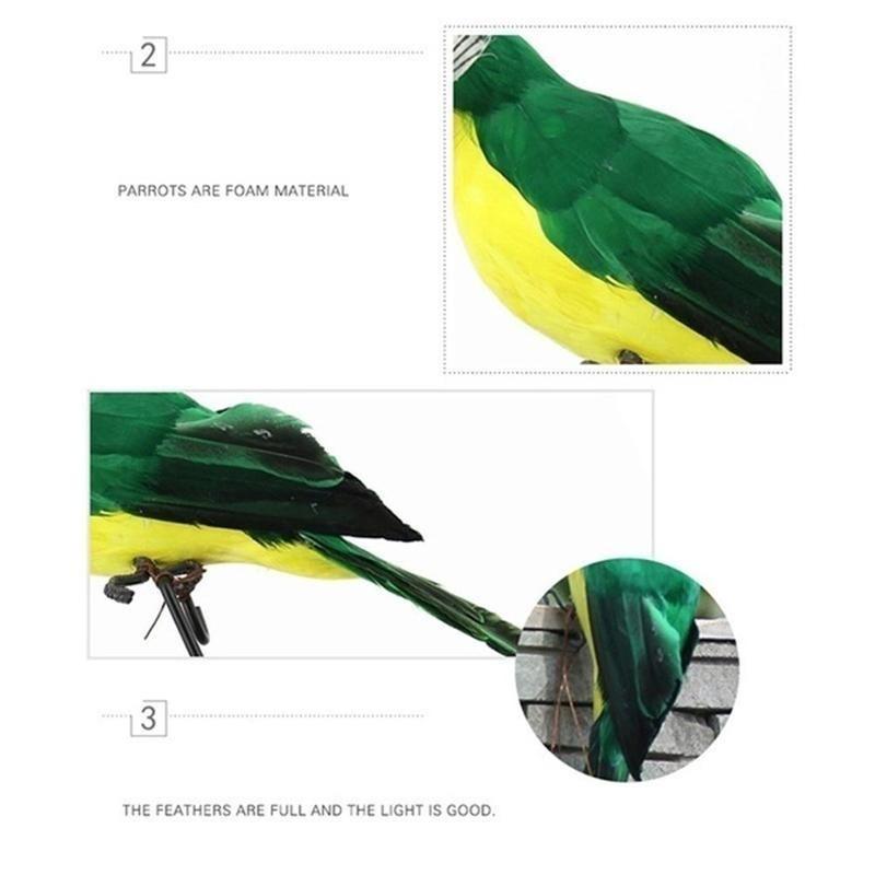 Моделирование Попугая Садовые Украшения Творческий Перо Газон Фигурка Орнамент Животное Птица Открытый Сад Вечеринка Реквизит Украшение Миниатюра