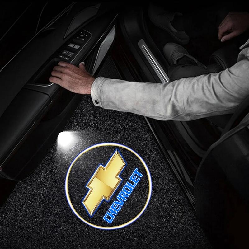 Светодиодные приветственные огни для дверей автомобиля HD Беспроводные проекторные лампы Аксессуары Для Chevrolet Trax Camaro Aveo Cruze Sonic Silverado Captiva