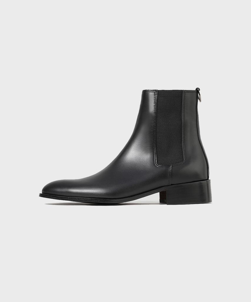 Firenze Atelier High Ankle Line Slim Toe Chelsea Boots 3342 [Black Fg]