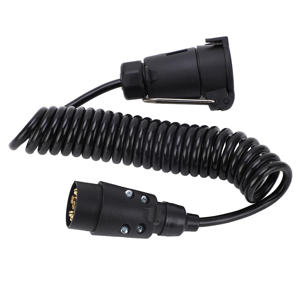 12В 24В Шнур вилки прицепа 7-жильный ТПУ Пружинный буксировочный спиральный провод Стабильная передача сигнала для дома на колесах, автомобиля, судна