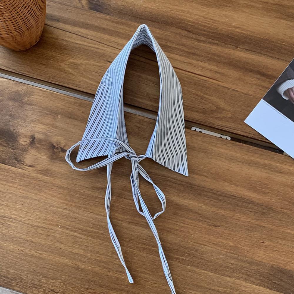 Plaid Blouse False Neckwear Comfortable Women's Detachable Collar Women/Girls