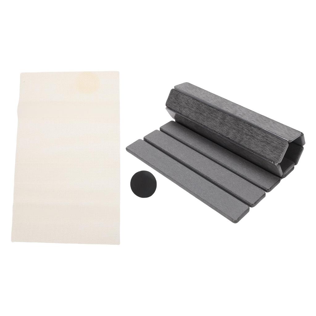 Stone Dish Drying Mat for Kitchen Counter Diatomaceous Earth Folding Water Absorbing Multi Purpose Dish Drying Pad Gray