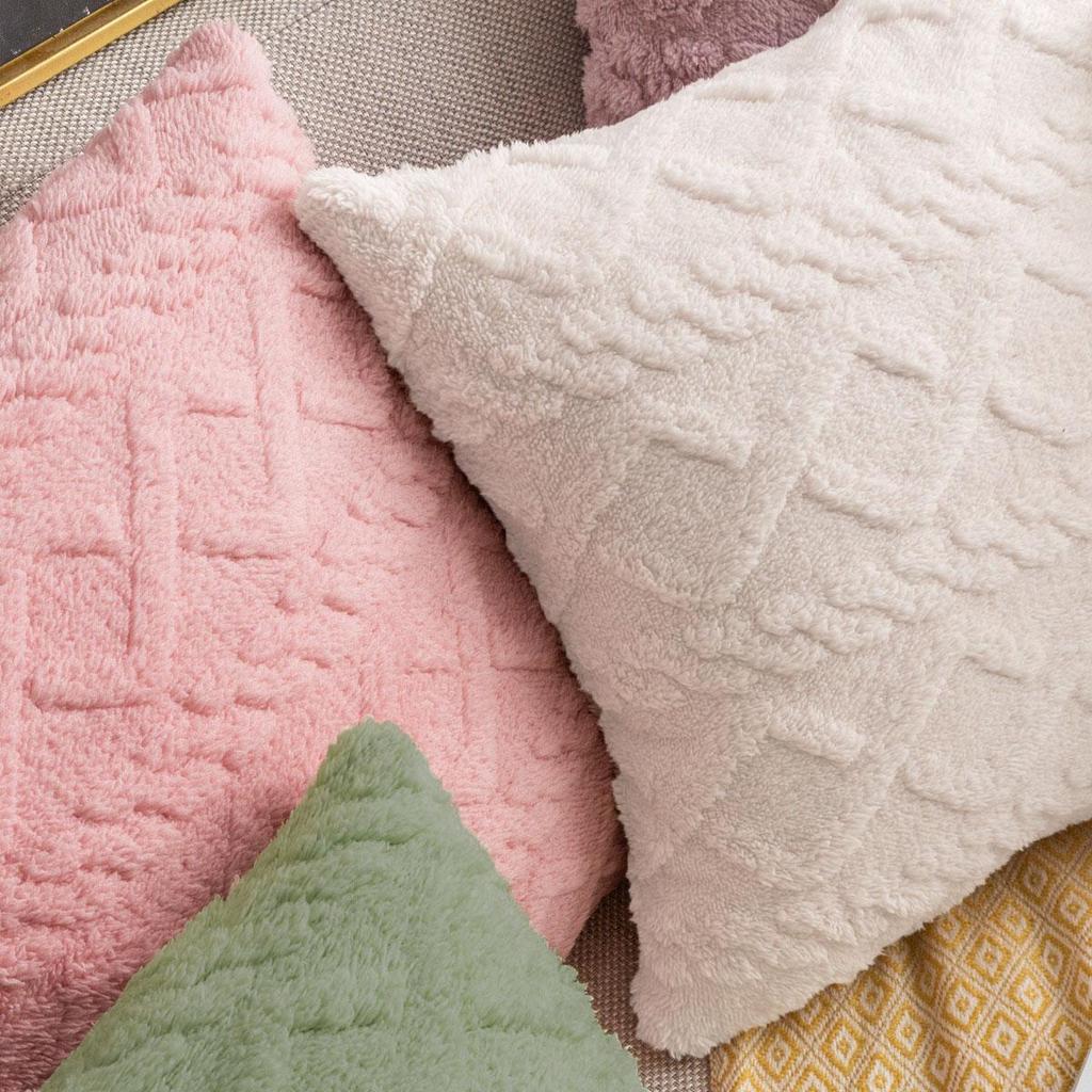 1 шт., мягкий плюшевый чехол для подушки в геометрическом стиле с двухсторонней отделкой, домашний декор, спальня, гостиная, 18 дюймов * 18 дюймов / 45 см * 45 см, без сердцевины подушки