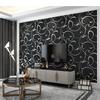 Vine Pattern Wallpaper 3D Embossed Deerskin Velvet Non-woven Fabric Black Luxury Living Room Bedroom TV Background Wallpaper