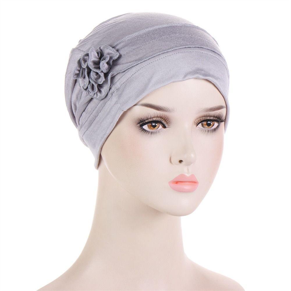 Muslim Scarf Cap Softness Cancer Chemo Beanies Cap Turban Hats Women Hijab Headwrap Headwear