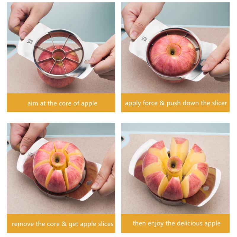 Яблокорезка 8/12 лезвий Нержавеющая сталь Разделитель для яблок Удаление сердцевины Кухонный гаджет Инструмент для удаления сердцевины фруктов для груши, картофеля, лука