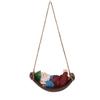 Dwarf Swing Sculpture Ornaments Resin and Twine Lovely 7.5in Resin Dwarf Swing Sculpture for Patio Lawn Porch Red