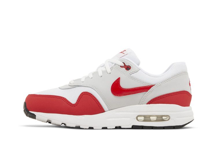 Детские кроссовки Nike Air Max 1 Sport Red (2023) (GS) Нейтрально-серый/Университетский красный-Белый-Черный