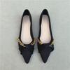 Женские балетки с мягкой подошвой 2025 весна новые Xiaoxiangfeng острый носок неглубокий вырез одинарные туфли французские женские туфли четыре сезона туфли Doudou