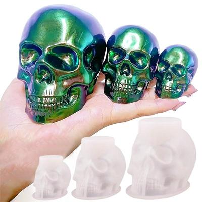 3 размера силиконовые формы для головы черепа для смоляной штукатурки, цемента, рукоделия