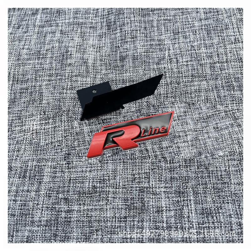 For VW R Rline Metal Car Front Grill Trunk Sticker Accessories For Volkswagen VW GTI Polo Golf MK8 Lamando Passat Magotan Tigu MZ2