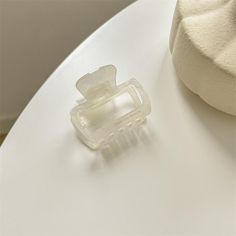 Новые ацетатные квадратные полые большие заколки-крабы для женщин, однотонные, с леопардовым узором, зажим-акула, женские аксессуары для волос