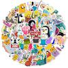 100 шт. Наклейки Время приключений Мультфильм Анимация Багаж Самокат Ноутбук Холодильник Наклейки Граффити Декоративные Игрушки Милые