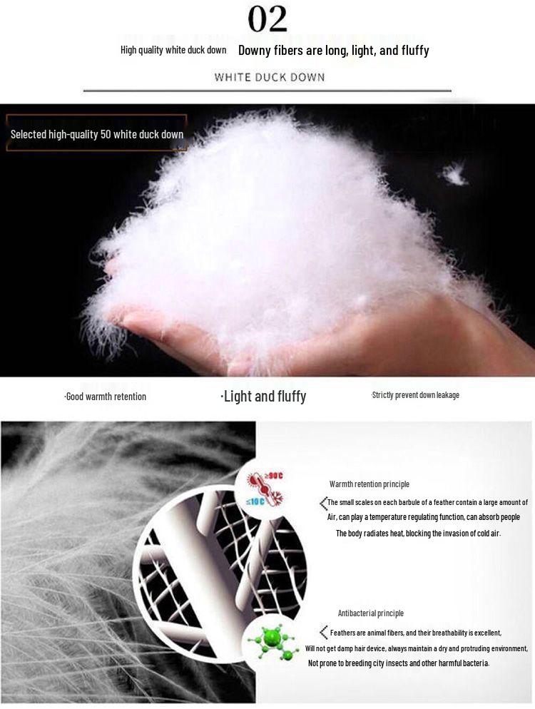 Женская укороченная куртка из пуха белой утки - Модный воротник-стойка, Осень/Зима, Свободный стиль "хлеб", Теплое пальто.