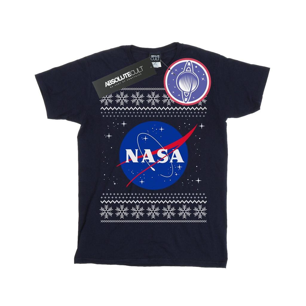 NASA Womens/Ladies Classic Fair Isle Cotton Boyfriend T-Shirt