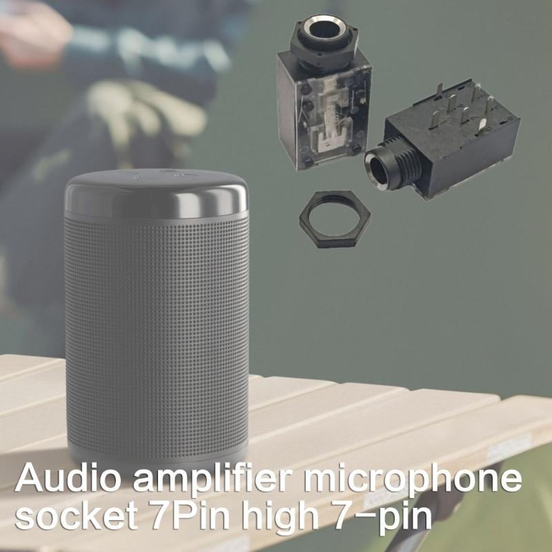 3 Cores Two Channel 6.35mm Microphones Connectors With 7Pin Design For High Fidelitys Signal Transmission