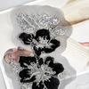 Exquisite Mesh Bead Lace Three-Dimensional Flower Evening Dress Performance Dress Decoration Front Collar Cloth Sticker Accessories