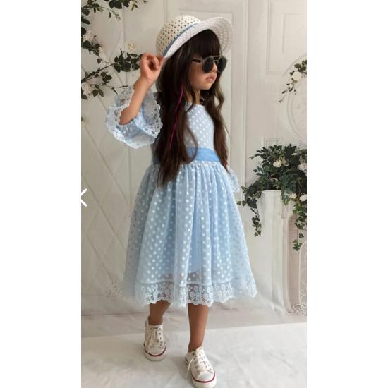 Платье принцессы для девочек со шляпой и шнуровкой