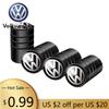 Для VOLKSWAGEN VW Колпачки на ниппель шин автомобиля Металлический колпачок с эмблемой Кейс-футляр Для для VW Volkswagen Golf Polo Passat Touran аксессуары Авто стайлинг