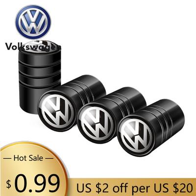 Для VOLKSWAGEN VW Колпачки на ниппель шин автомобиля Металлический колпачок с эмблемой Кейс-футляр Для для VW Volkswagen Golf Polo Passat Touran аксессуары Авто стайлинг