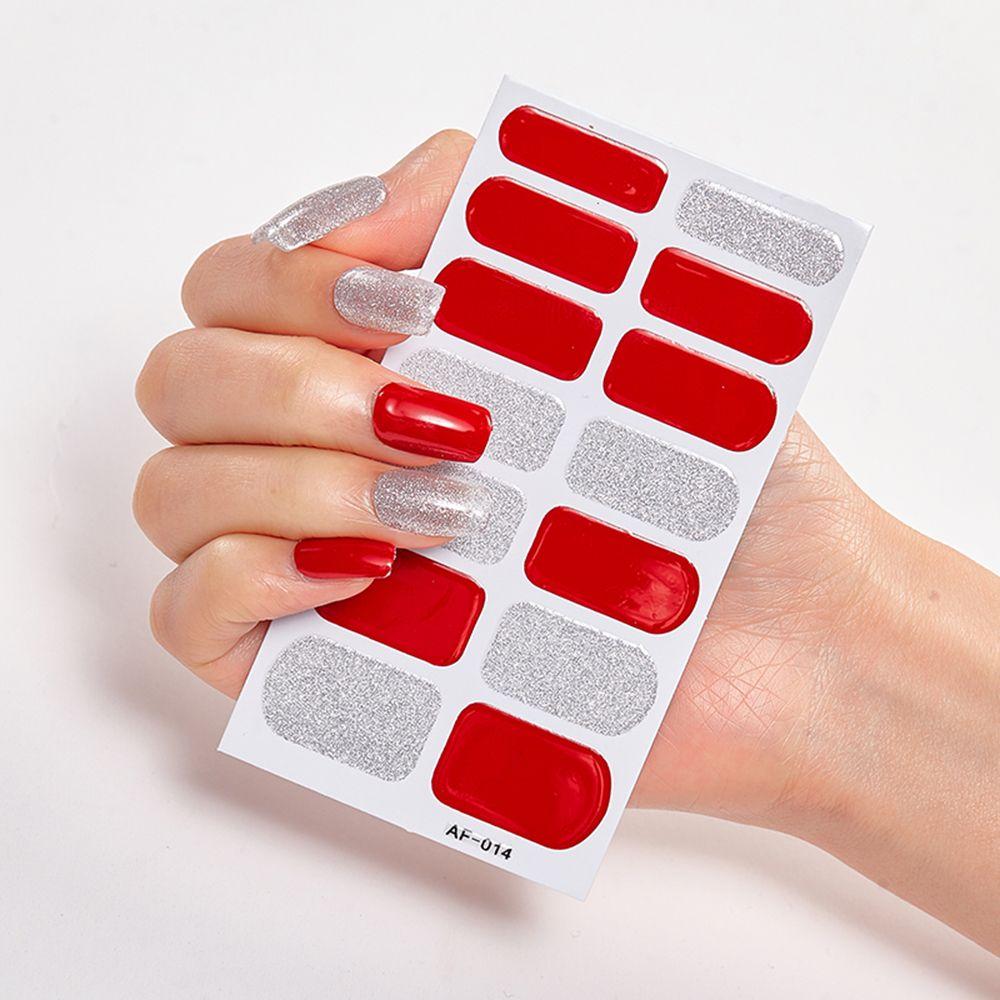 Women Girls Press On Nail Manicure Nail Polish Strips Nail Art Decal Full Nail Wraps Nail Stickers
