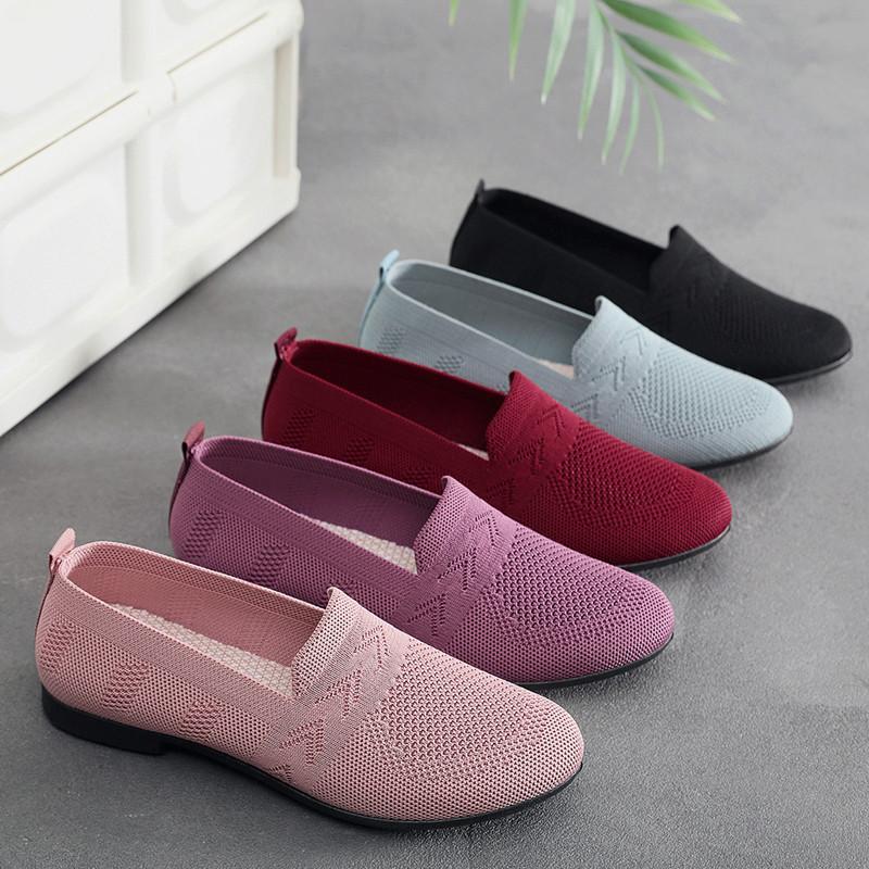 Сетчатые дышащие кроссовки женские легкие повседневные туфли на плоской подошве женские мокасины носки обувь с открытым носком женские летние