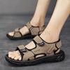 Модные летние мужские сандалии повседневная пляжная обувь уличные гладиаторские туфли дышащие походные модные туфли на платформе кожаные сандалии для отдыха