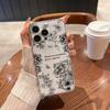 Чехол для телефона с цветочным узором для iPhone 17 Air 16 15 14 13 12 11 Pro Max Plus Mini X 8 7 Мягкий прозрачный чехол Fundas Аксессуар