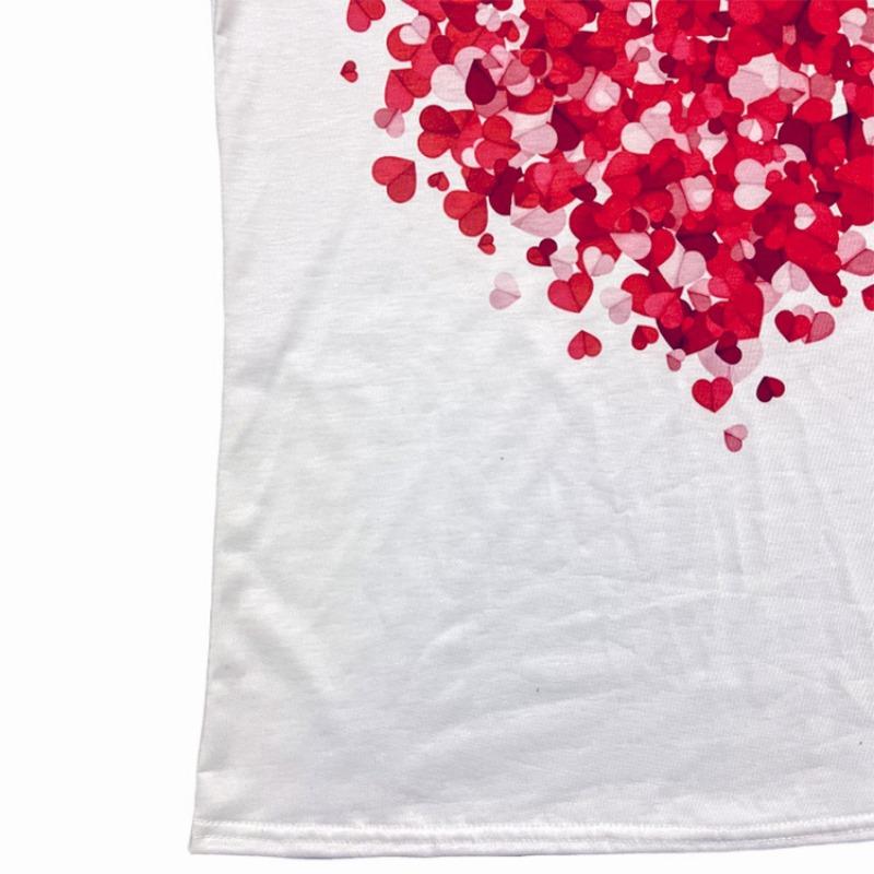 Весна-лето Женская футболка с круглым вырезом и длинными рукавами с принтом «Любовь», повседневный топ с 3D-принтом