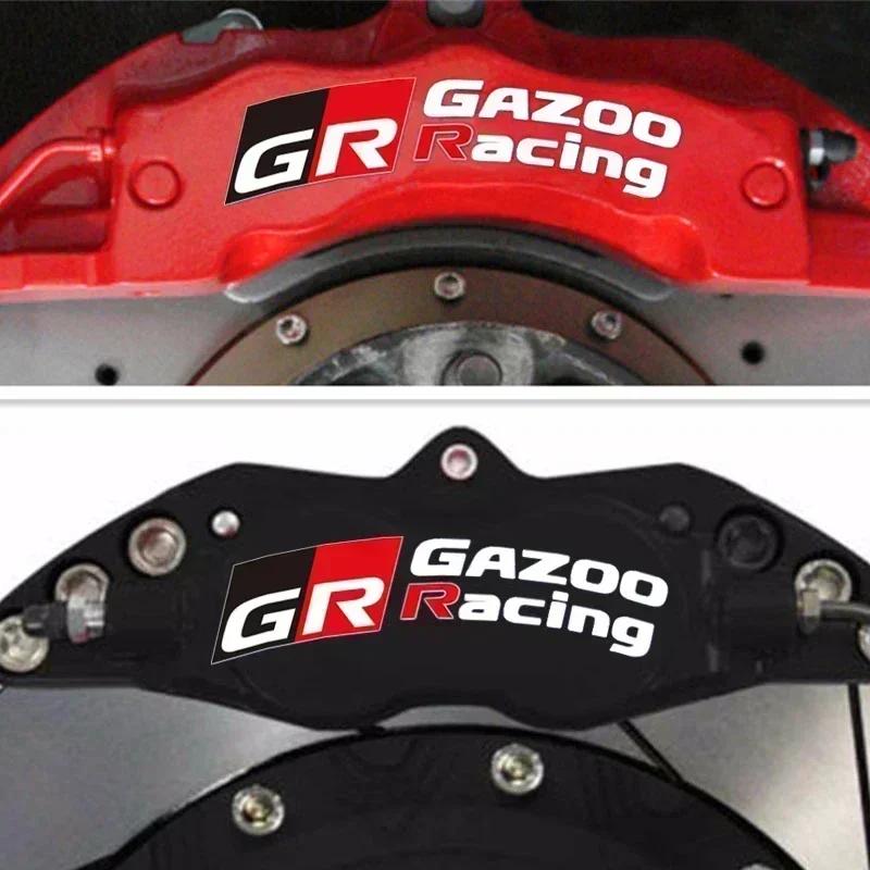 Наклейка на тормозной суппорт автомобиля Термостойкие наклейки с логотипом Toyota GR GAZOO Racing Corolla Pruis RAV4 C-HR AYGO Prius Auris CAMRY T4D